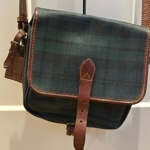 Ralph Lauren vintage cross body purse black watch plaid